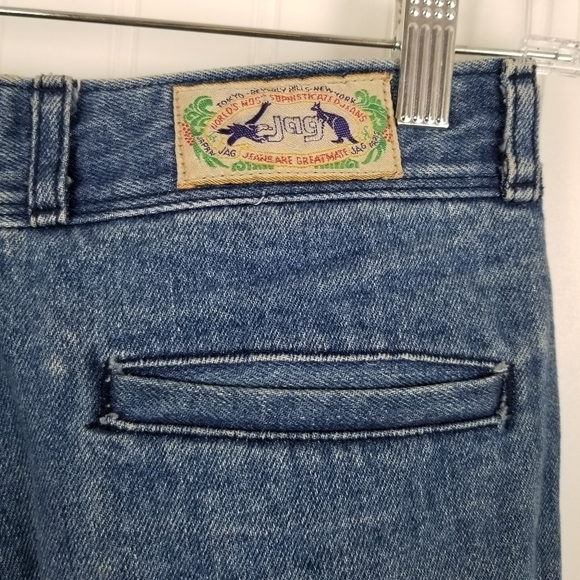 Jag Jeans Vtg High Waisted Denim Relaxed Cotton Pleated Tapered Leg Metal Clip - Picture 15 of 16